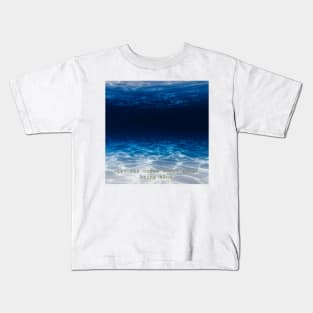 Ocean waves worrying about being blue Kids T-Shirt